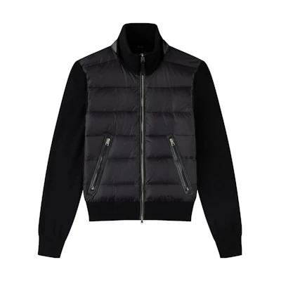 TOM FORD TF Crewneck Long Sleeve Zip-Up Jacket for Men KZY001YMW011S23LB999