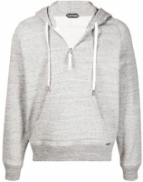 TOM FORD TF Drawstring Pullover Hoodie Grey TFJ239BY292K03 TOM FORD TF Drawstring Pullover Hoodie Grey TFJ239BY292K03