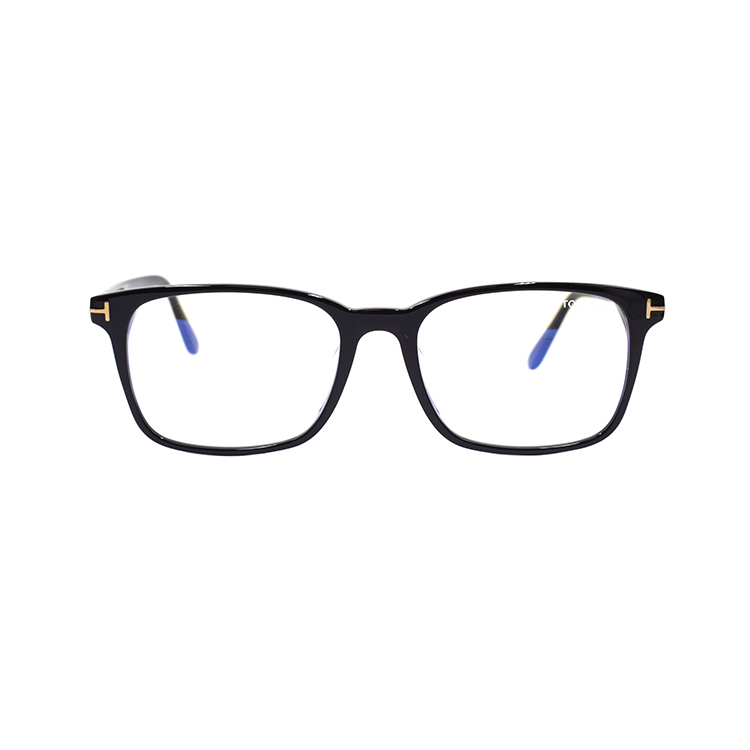 Lookbook トムフォード TF エクセレンス シリーズ 長方形メンズ黒眼鏡 TF5831-F-B-001