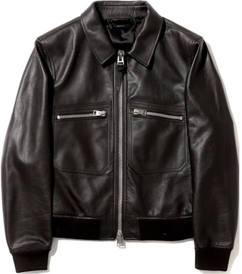 TOM FORD TF Jaket Zip Kulit Tiruan Hitam LBS003LMG006S23-KB950 Buy TOM FORD TF Jaket Zip Kulit Tiruan Hitam LBS003LMG006S23-KB950