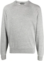 TOM FORD TF FW22 Gray Crewneck Fleece Pullover Sweatshirt Casual Solid Color TFJ310BA219K03 TOM FORD TF FW22 Gray Crewneck Fleece Pullover Sweatshirt Casual Solid Color TFJ310BA219K03