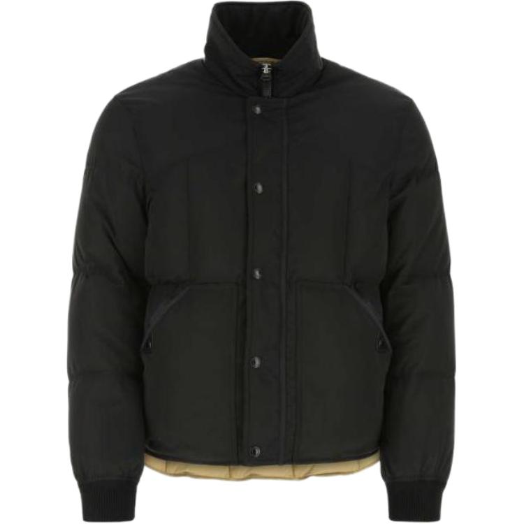 TOM FORD TF FW22 Solid Color Stand Collar Jacket Black BA020TFO588K09