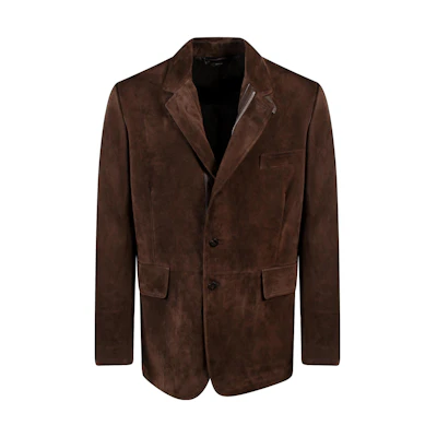 TOM FORD TF FW22 Solid Pocket Full-Zip Casual Jacket Brown BA417TFL707M06