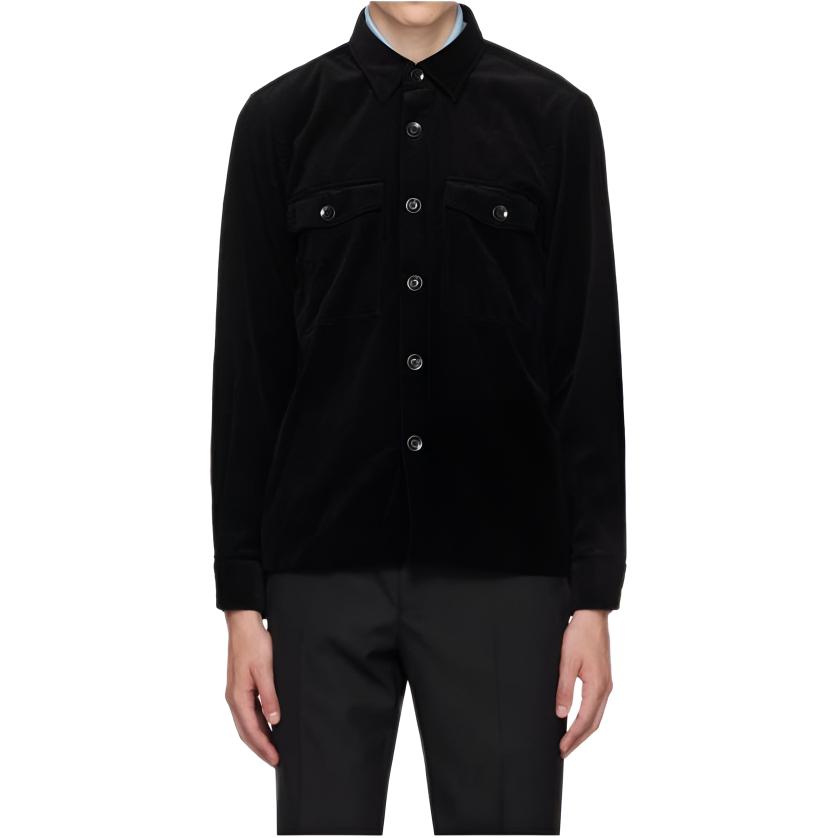 TOM FORD TF FW23 Solid Single-Breasted Casual Jacket Black HXH001FMC069F23LB999
