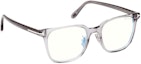 Shop Tom Ford TF 灰色方形光學眼鏡 男女同款 情侶框 架鯖 FT5921-K-B 020