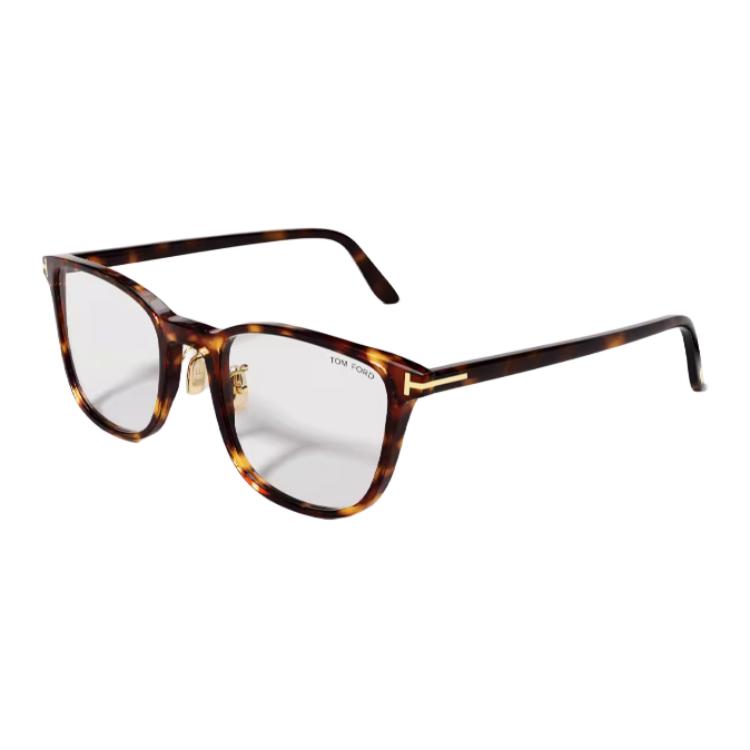 Tom Ford TF Irregular Optical Frame Tortoiseshell Unisex Couple Design with Logo Details FT5925-D-B