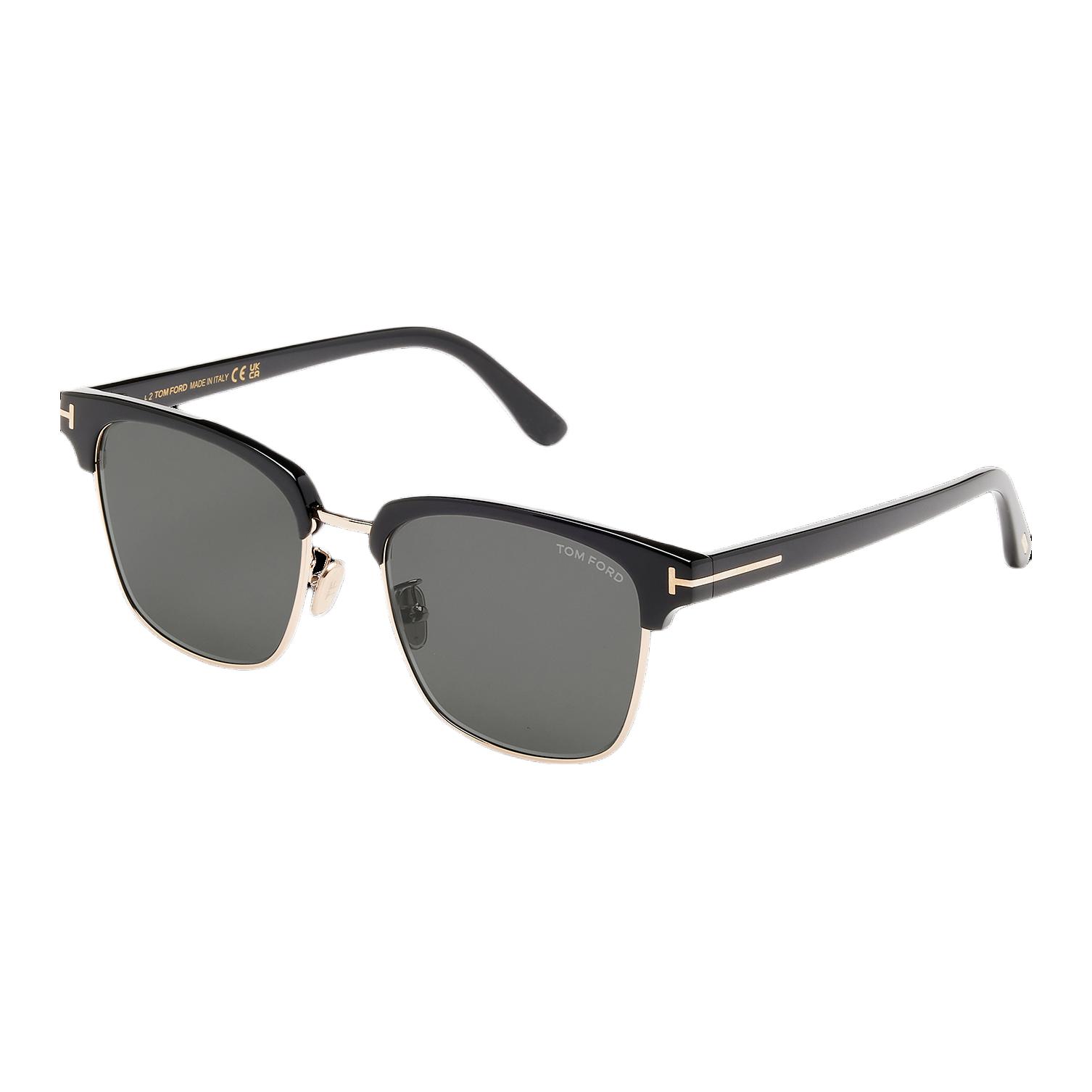 Tom Ford TF Irregular Sunglasses Black Unisex Couple Style with Logo Detail. TF1139K5601A