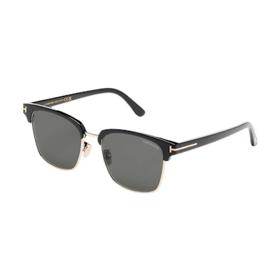 Tom Ford TF Irregular Sunglasses Black Unisex Couple Style with Logo Detail. TF1139K5601A