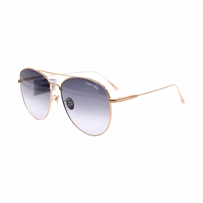 Tom Ford TF Lightweight Titanium Aviator Sunglasses Unisex Titanium Couple Style. TF784-D 28B