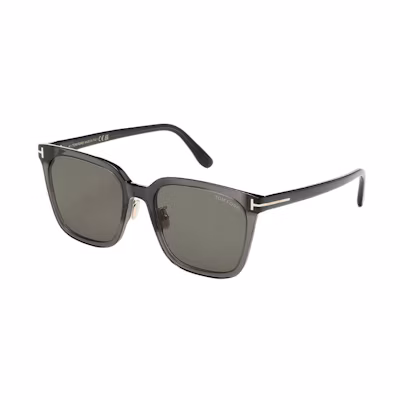 Tom Ford TF Logo Acetate Irregular Sunglasses Unisex Black TF1132K5605V