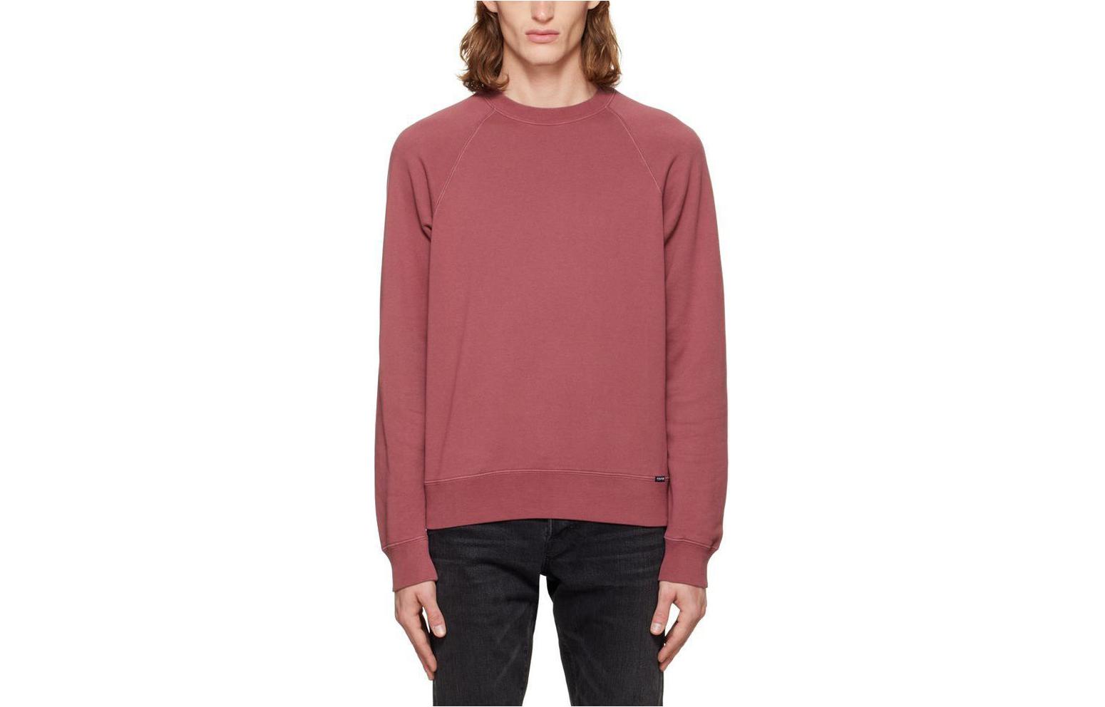 TOM FORD TF Loose Fit Crewneck Long Sleeve Sweatshirt Red BA265TFJ985-R45
