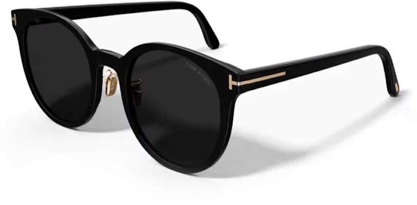 Tom Ford TF Kacamata Hitam Logo Cermin Bulat Unisex Gaya Pasangan FT1134-K 01A Buy Tom Ford TF Kacamata Hitam Logo Cermin Bulat Unisex Gaya Pasangan FT1134-K 01A