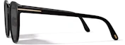 Lookbook Tom Ford TF Kacamata Hitam Logo Cermin Bulat Unisex Gaya Pasangan FT1134-K 01A