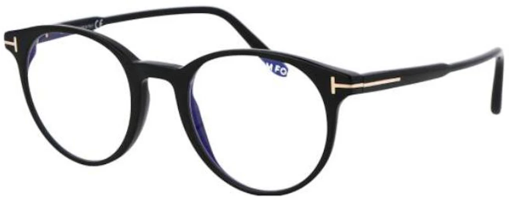 Tom Ford TF Optical Glasses Black - Irregular Plastic Frame with T Logo for Men FT5695B001 Buy Tom Ford TF Optical Glasses Black - Irregular Plastic Frame with T Logo for Men FT5695B001