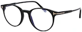 Buy Tom Ford TF Optical Glasses Black - Irregular Plastic Frame with T Logo for Men FT5695B001