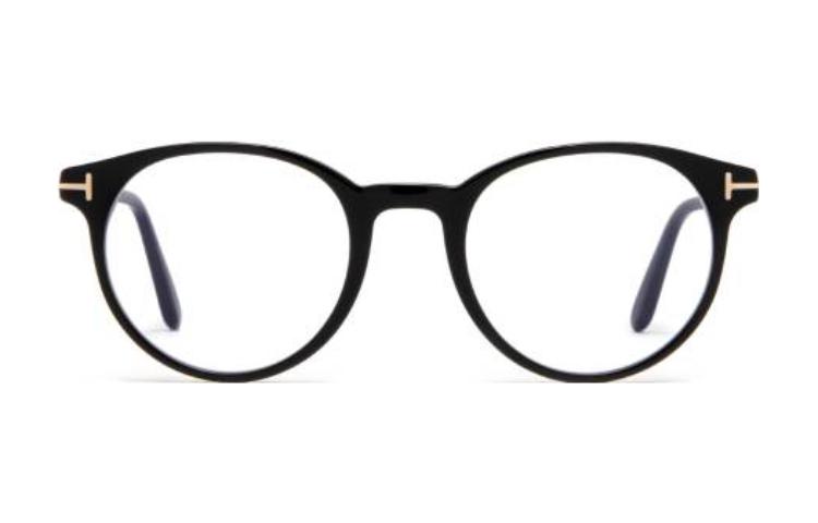 Tom Ford TF Optical Glasses Black - Irregular Plastic Frame with T Logo for Men FT5695B001 圖 3