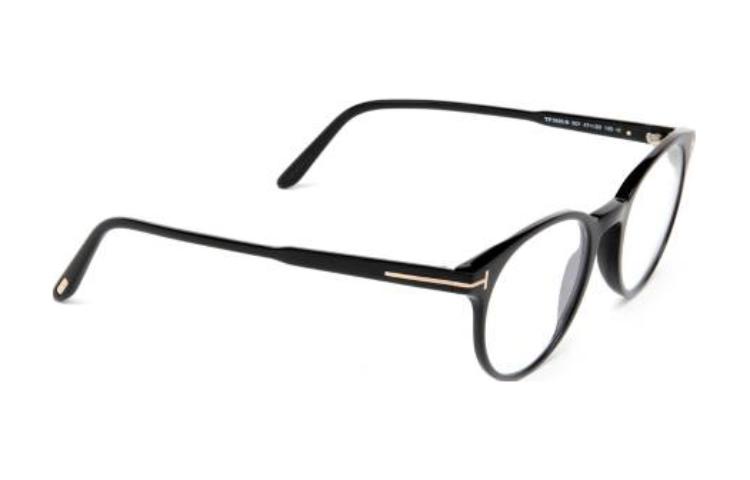 Tom Ford TF Optical Glasses Black - Irregular Plastic Frame with T Logo for Men FT5695B001 圖 4