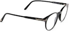 Shop Tom Ford TF Optical Glasses Black - Irregular Plastic Frame with T Logo for Men FT5695B001