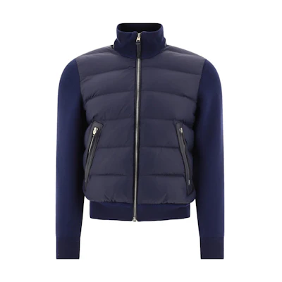 TOM FORD TF Patchwork Quilted High-Neck Down Jacket KZY001YMW011-HB785