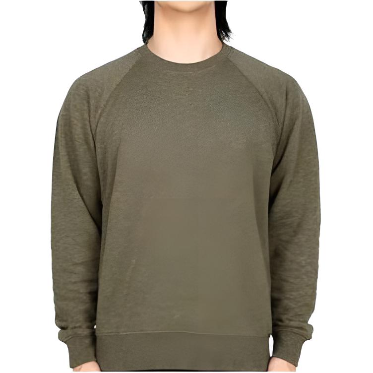 TOM FORD TF Plain Olive Green Crewneck Pullover Long-Sleeve Sweatshirt Men JCL002JMC004S23-FG511