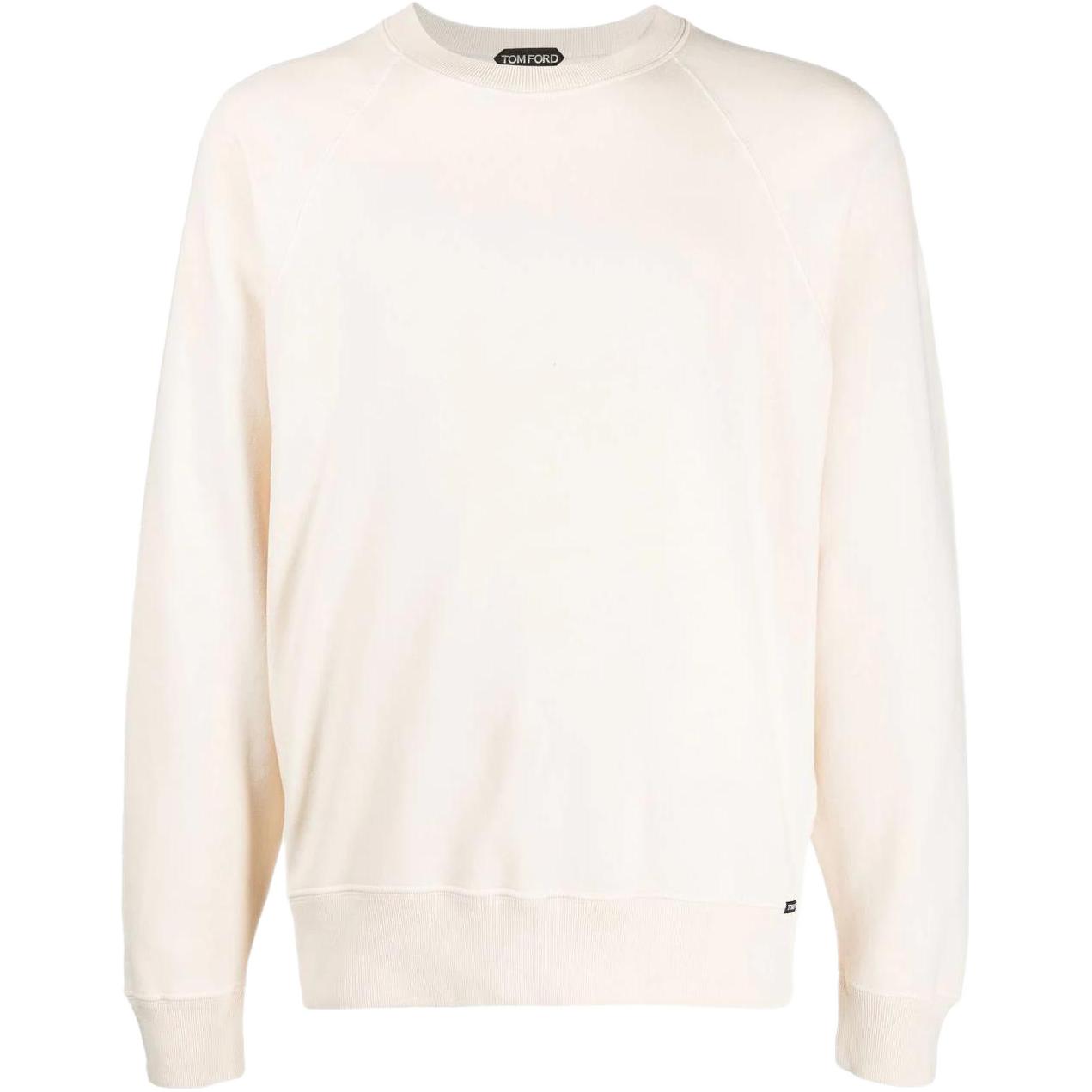 TOM FORD TF Plain Pullover Sweatshirt White JCL001JMC006S23AW002