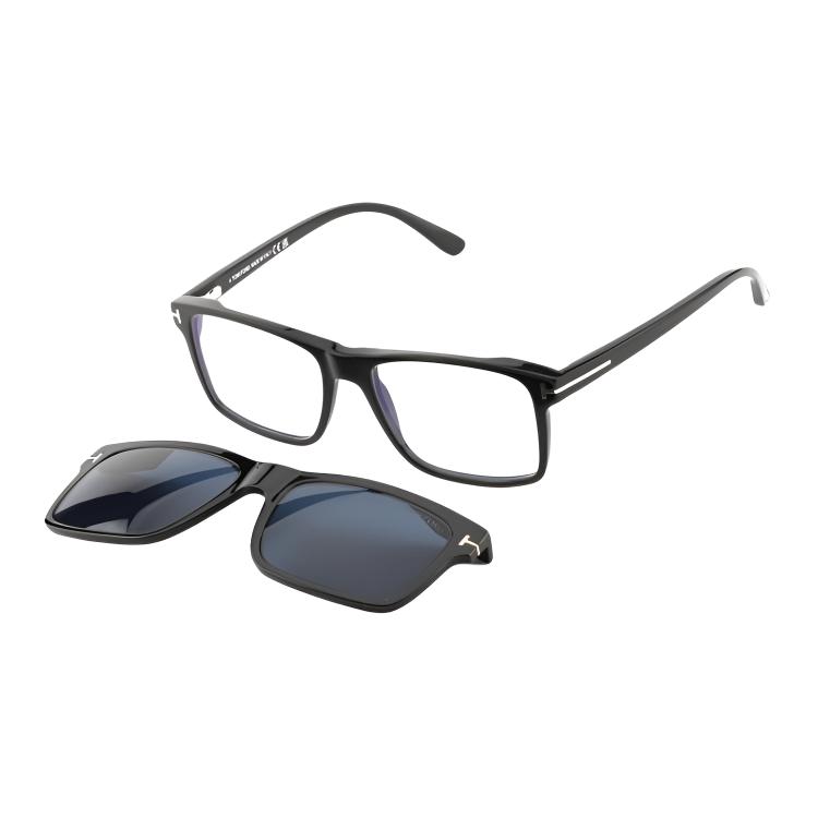 Tom Ford TF Polarized Lightweight Rectangular Optical Glasses Unisex Black FT5682B001