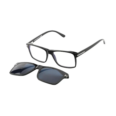 Tom Ford TF Polarized Lightweight Rectangular Optical Glasses Unisex Black FT5682B001