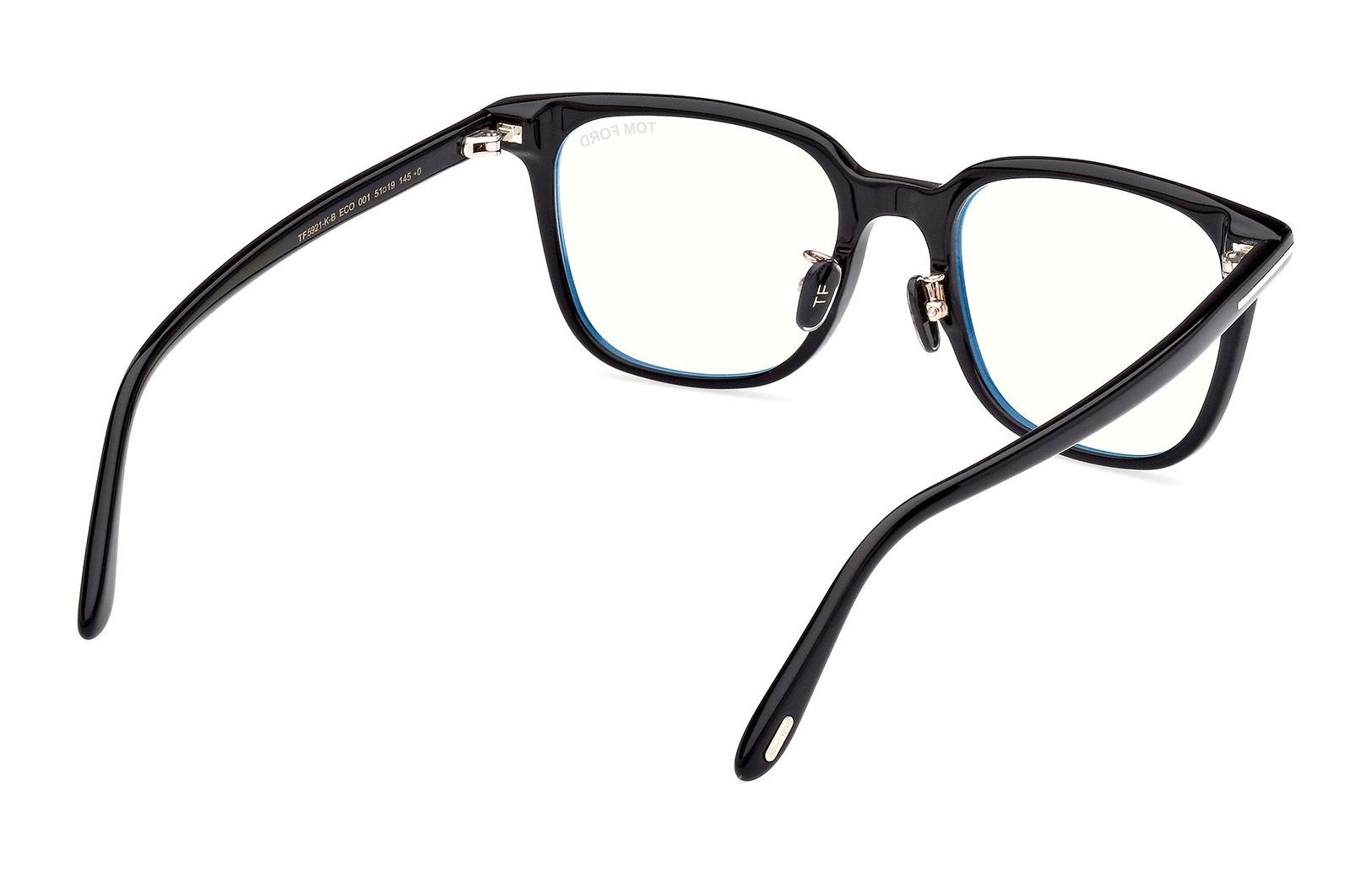 Tom Ford TF Rectangular Optical Glasses Black Unisex Couple Style Thin Frame FT5921-K-B 001 圖 6