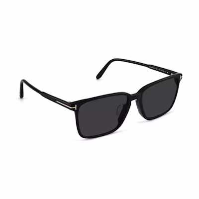 Tom Ford TF Rectangular Sunglasses Black Unisex Fashion Design Couple Style TF5696
