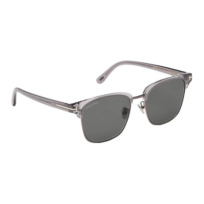 Shop 톰 포드 TF 사각 선글라스 스트라이프 템플 유니섹스 그레이 TF1139K5620A