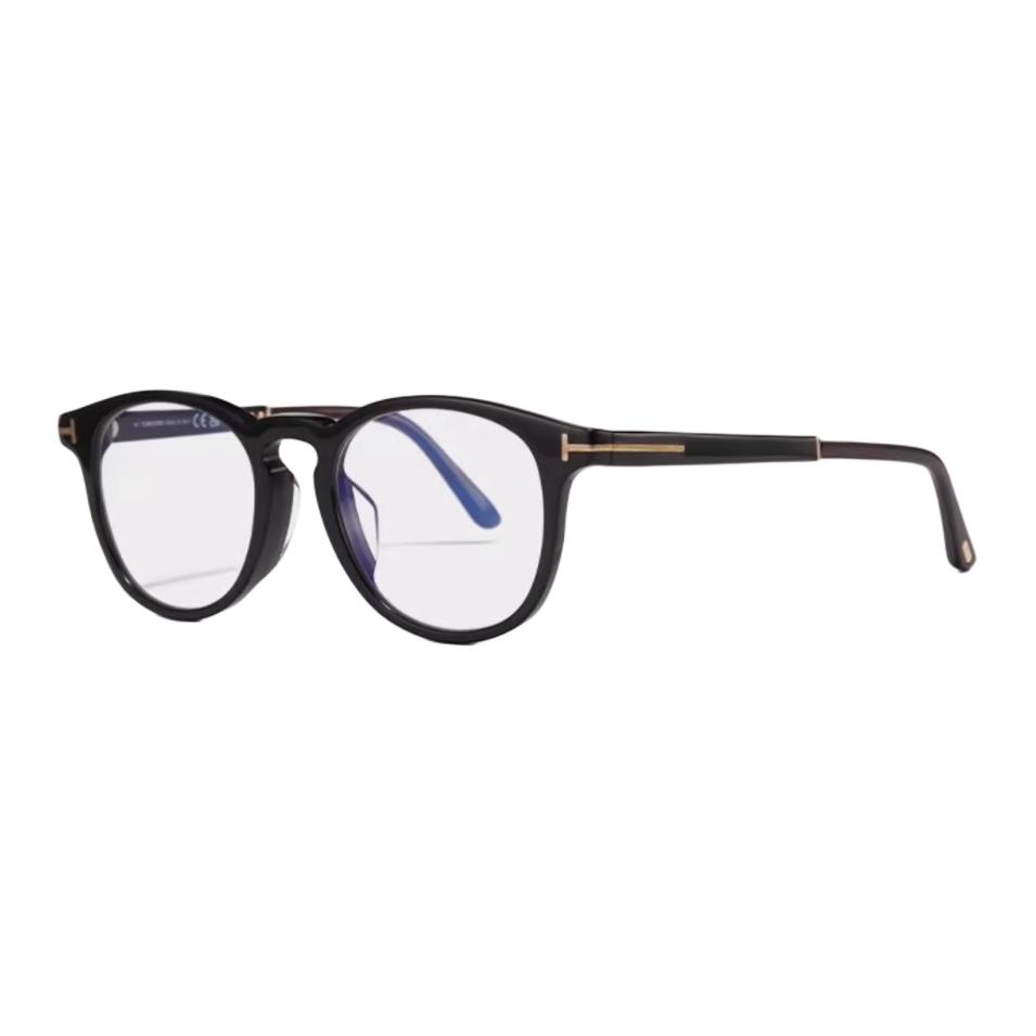 Tom Ford TF Round Optical Glasses Unisex Couple Style Metal Plastic Frame - Multiple Colors FT5891-F-B