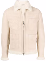 TOM FORD TF Sherpa Lined Long Sleeve Jacket Beige TFL897BY438N01 TOM FORD TF Sherpa Lined Long Sleeve Jacket Beige TFL897BY438N01