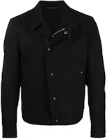 TOM FORD TF Solid Color Casual Polo Collar Loose Jacket - TFO363BV079-K09 TOM FORD TF Solid Color Casual Polo Collar Loose Jacket - TFO363BV079-K09