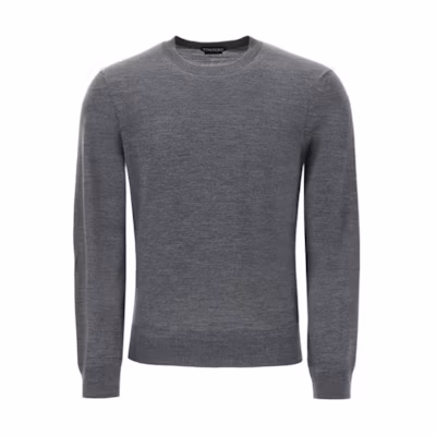 TOM FORD TF Solid Color Crewneck Sweatshirt Gray KCL006YMW010-S23IG680