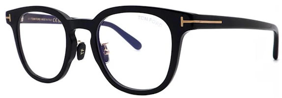 Tom Ford TF Solid Color Decoration Irregular Optical Frame Couple Unisex Black Glasses. TF5922-K-B ECO 001 Tom Ford TF Solid Color Decoration Irregular Optical Frame Couple Unisex Black Glasses. TF5922-K-B ECO 001