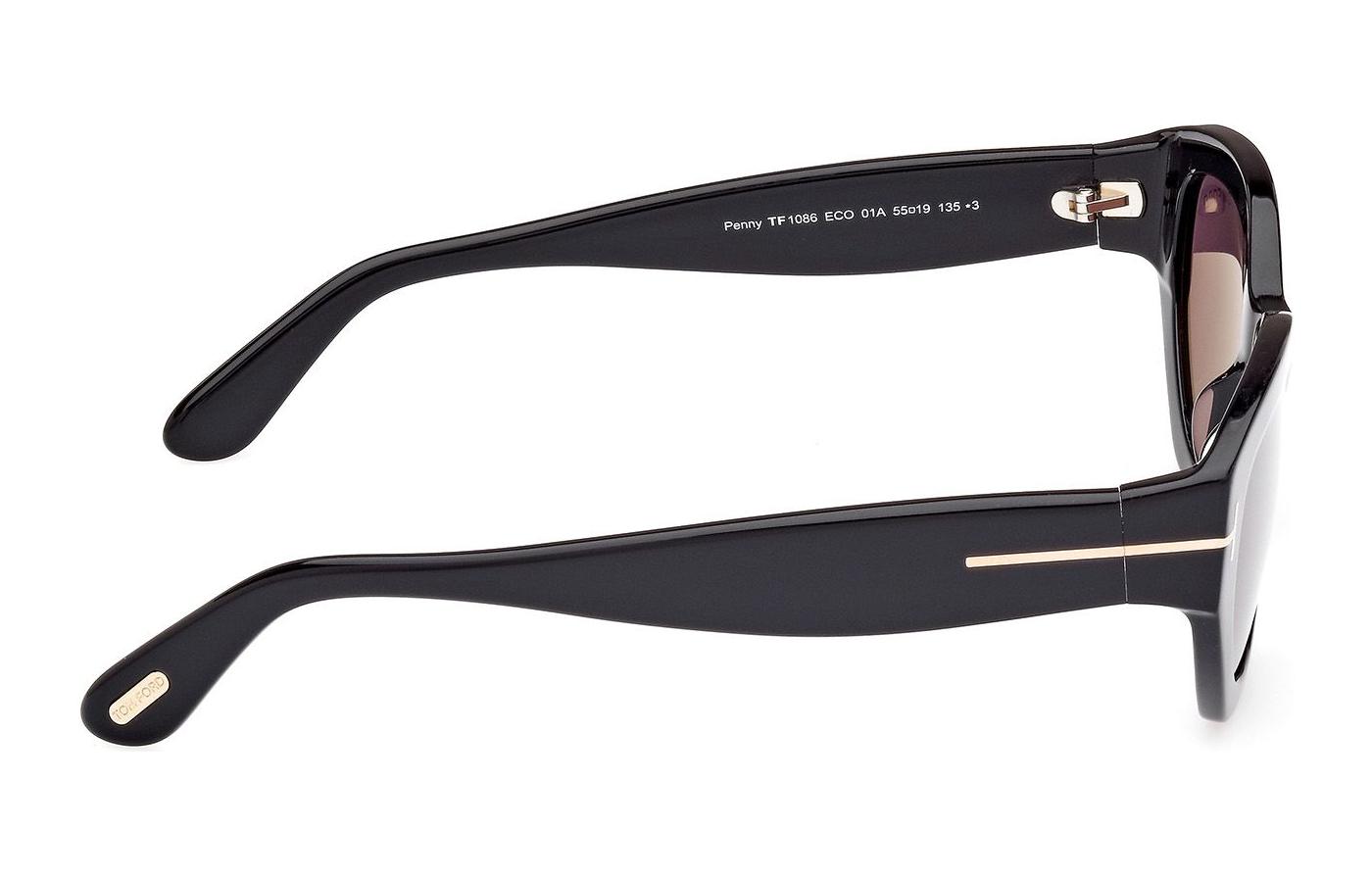 Tom Ford TF Solid Color Irregular Sunglasses Black Unisex Trendy Couple Style. FT1086 01A 圖 7