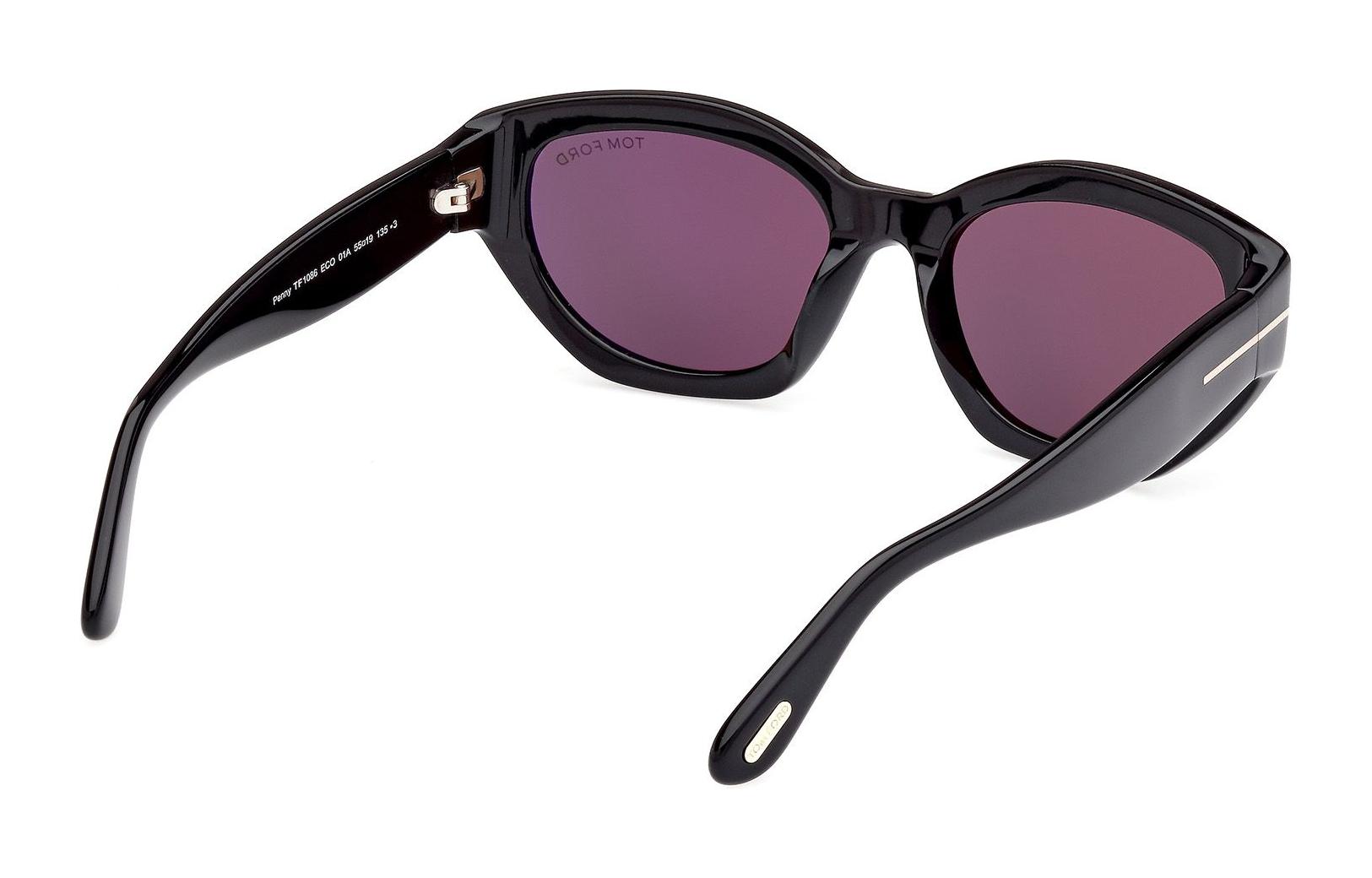 Tom Ford TF Solid Color Irregular Sunglasses Black Unisex Trendy Couple Style. FT1086 01A 圖 9
