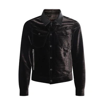 TOM FORD TF Solid Color Point Collar Single-Breasted Jacket - Long Sleeve Outerwear OBS017FMV015F23KB504