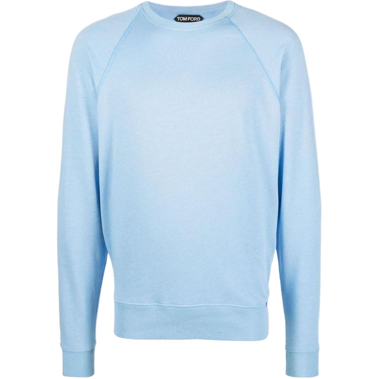 TOM FORD TF Solid Color Pullover Sports Hoodie Blue JCL002JMC014F23-HB208