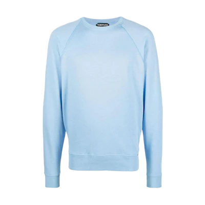 TOM FORD TF Solid Color Pullover Sports Hoodie Blue JCL002JMC014F23-HB208