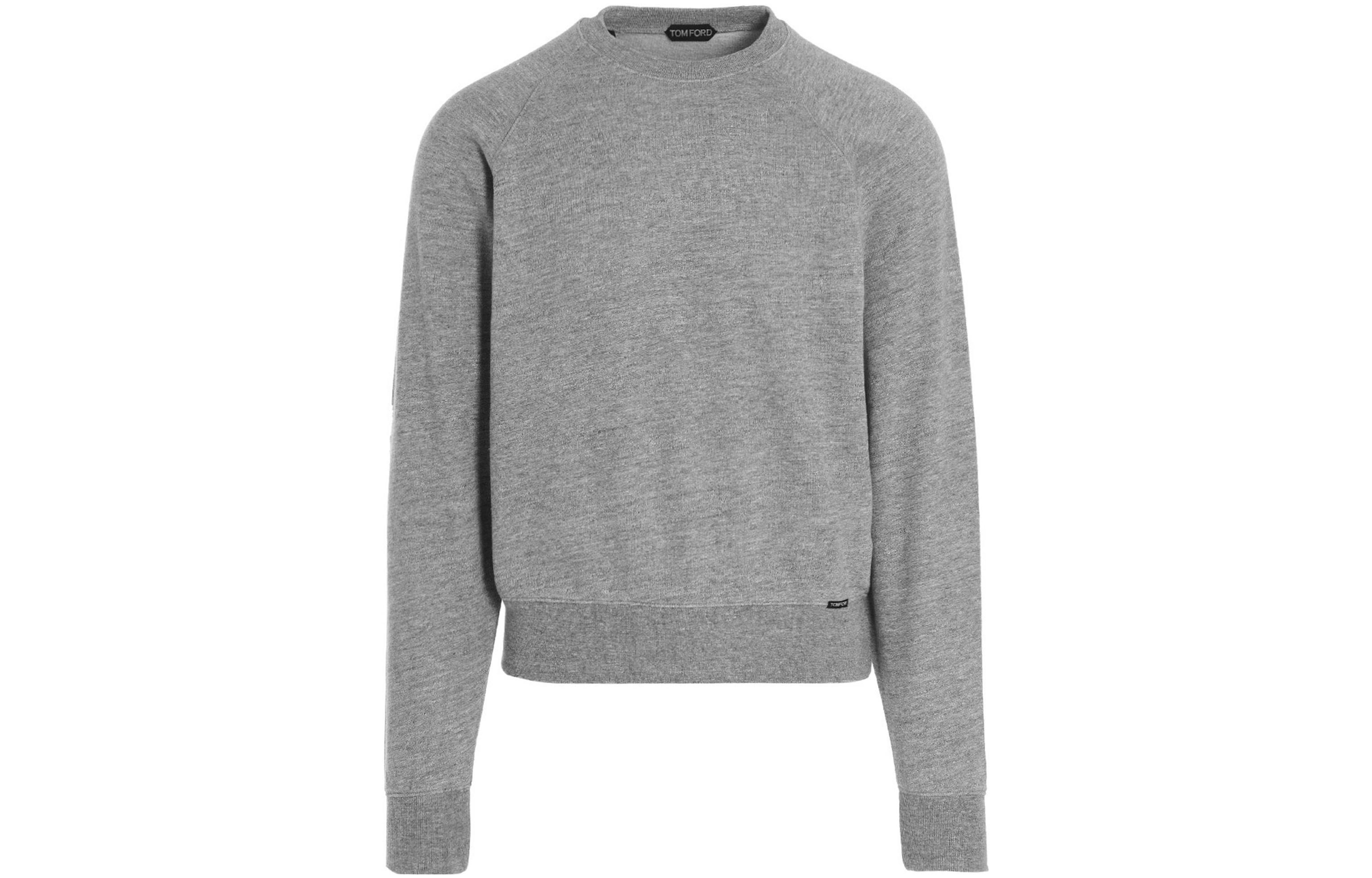 TOM FORD TF Solid Color Raglan Sleeve Ribbed Long-Sleeve Pullover Sweatshirt BA219TFJ310K03