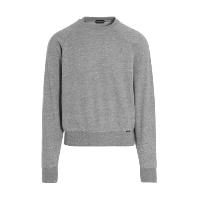 TOM FORD TF Solid Color Raglan Sleeve Ribbed Long-Sleeve Pullover Sweatshirt BA219TFJ310K03