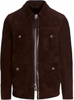 TOM FORD TF Solid Color Square Collar Shirt Jacket Brown TFL913BA435-M06 TOM FORD TF Solid Color Square Collar Shirt Jacket Brown TFL913BA435-M06
