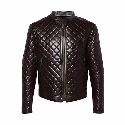 TOM FORD TF Solid Color Zip-Up Jacket Long Sleeve Brown LXR007LMN009F23-KB750