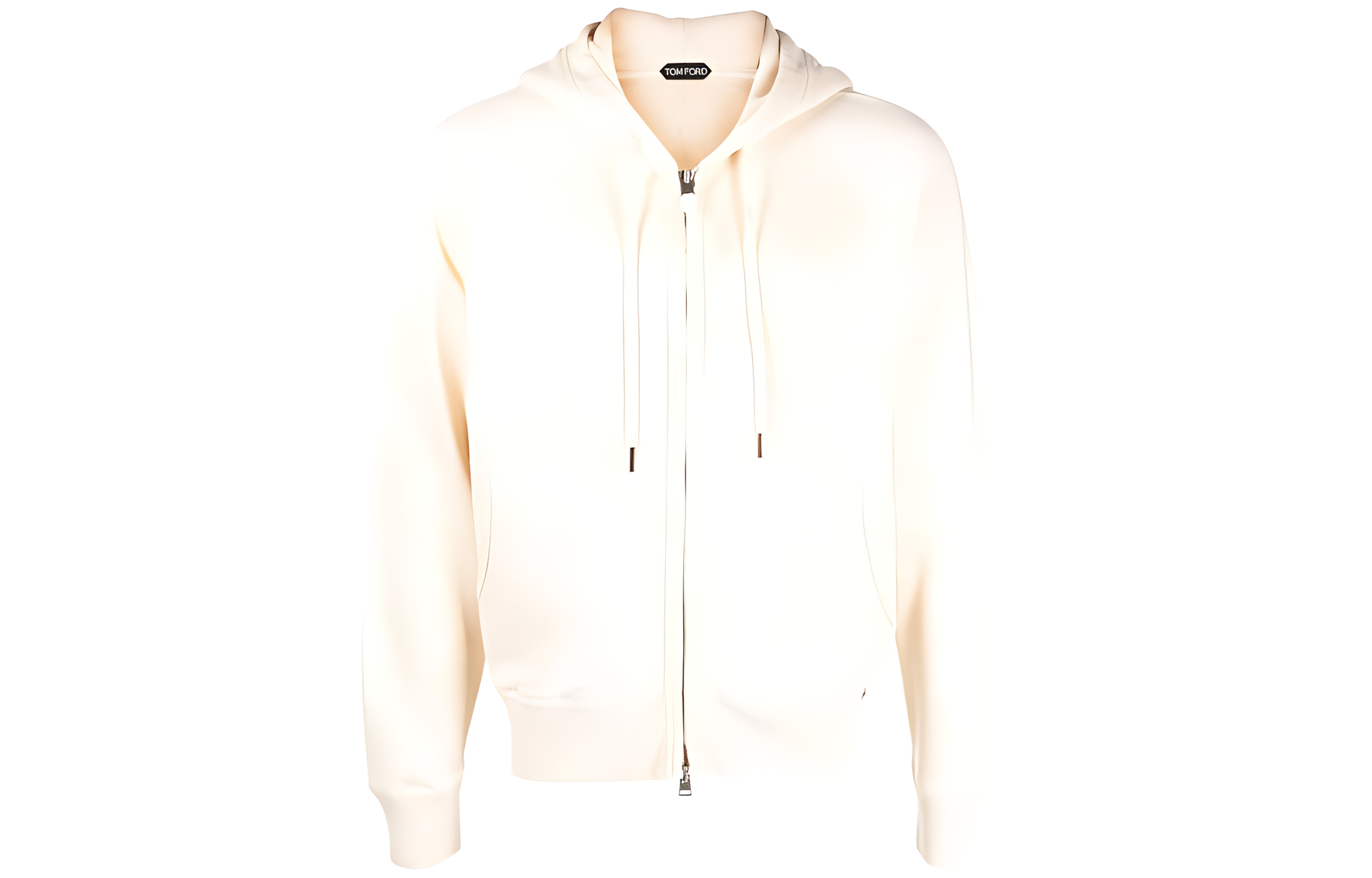 TOM FORD TF Solid Color Zip Hoodie Cream JDL001JMC006AW100