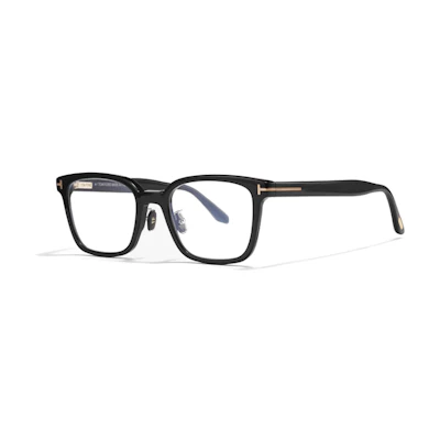 Tom Ford TF Solid Design Rectangular Optical Glasses Unisex Black Frame. FT5859-D-B-001