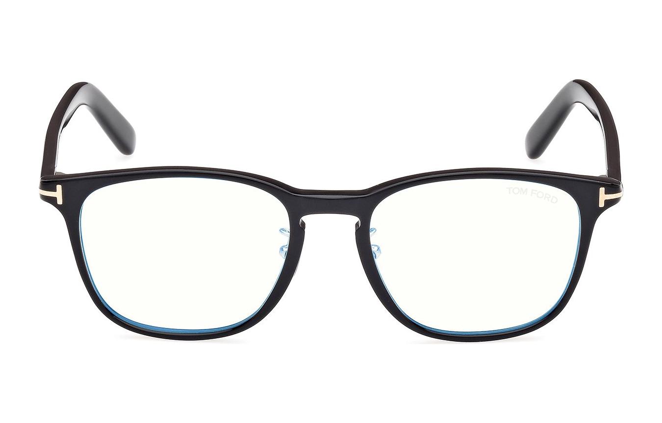 Lookbook Tom Ford TF Kacamata Optical Persegi Hitam Unisex Gaya Pasangan Logo Solid FT5918-D-B 001