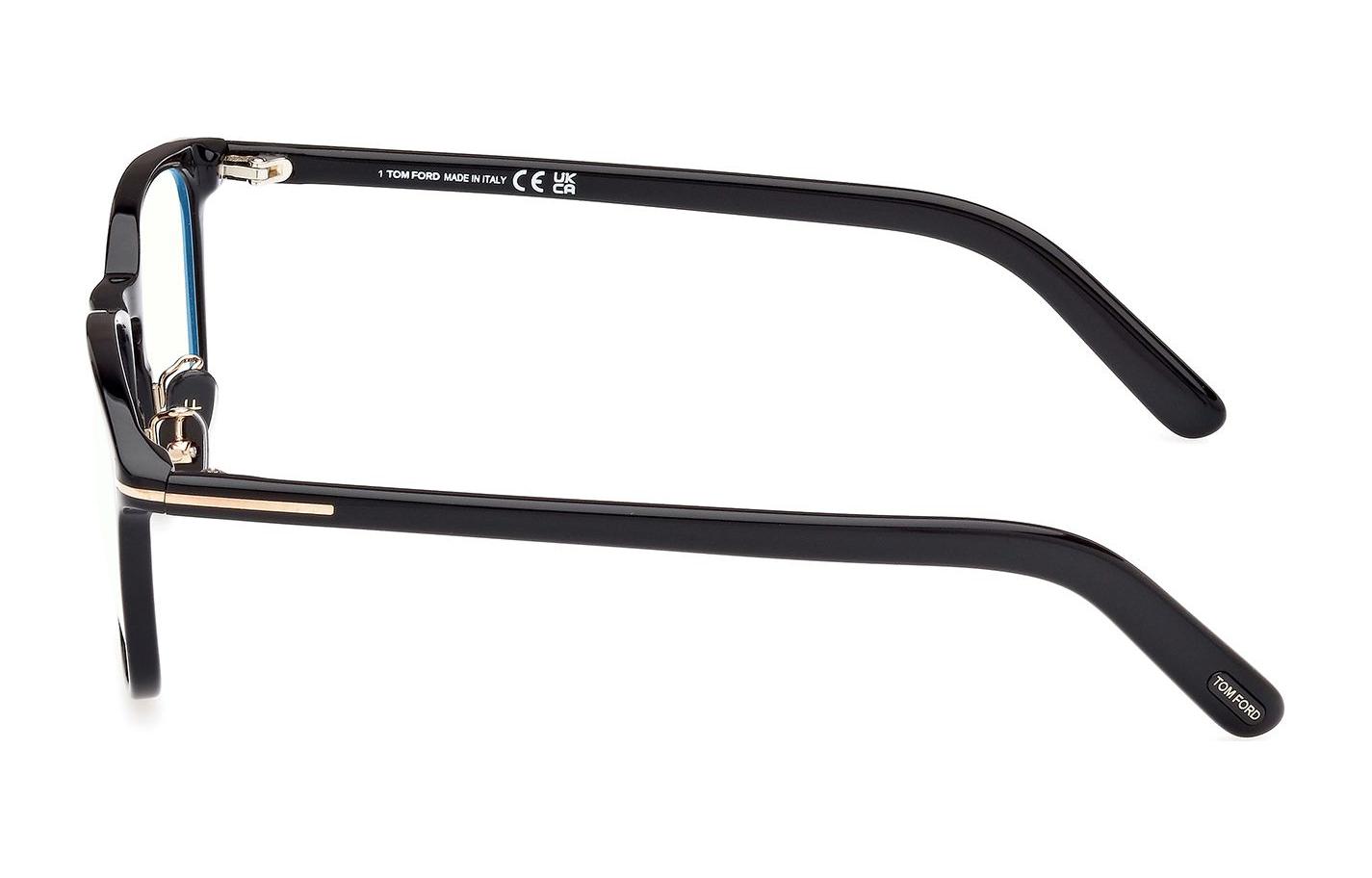 Shop Tom Ford TF Kacamata Optical Persegi Hitam Unisex Gaya Pasangan Logo Solid FT5918-D-B 001