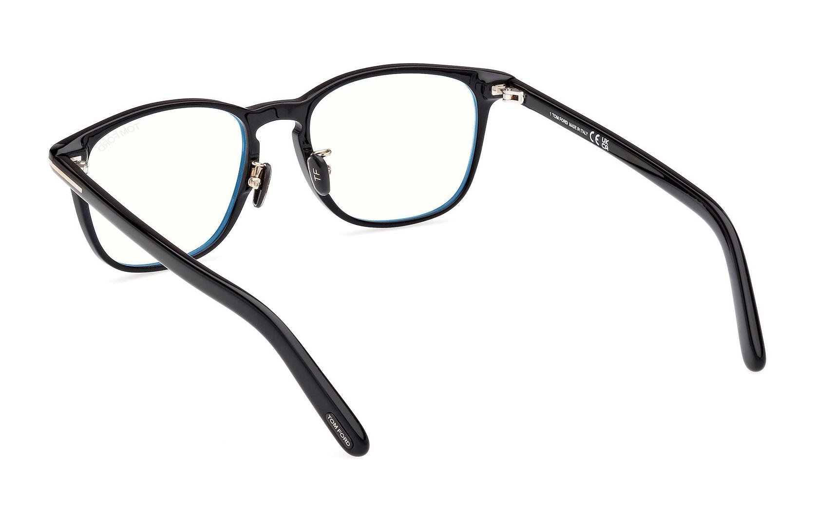 Purchase Tom Ford TF Kacamata Optical Persegi Hitam Unisex Gaya Pasangan Logo Solid FT5918-D-B 001
