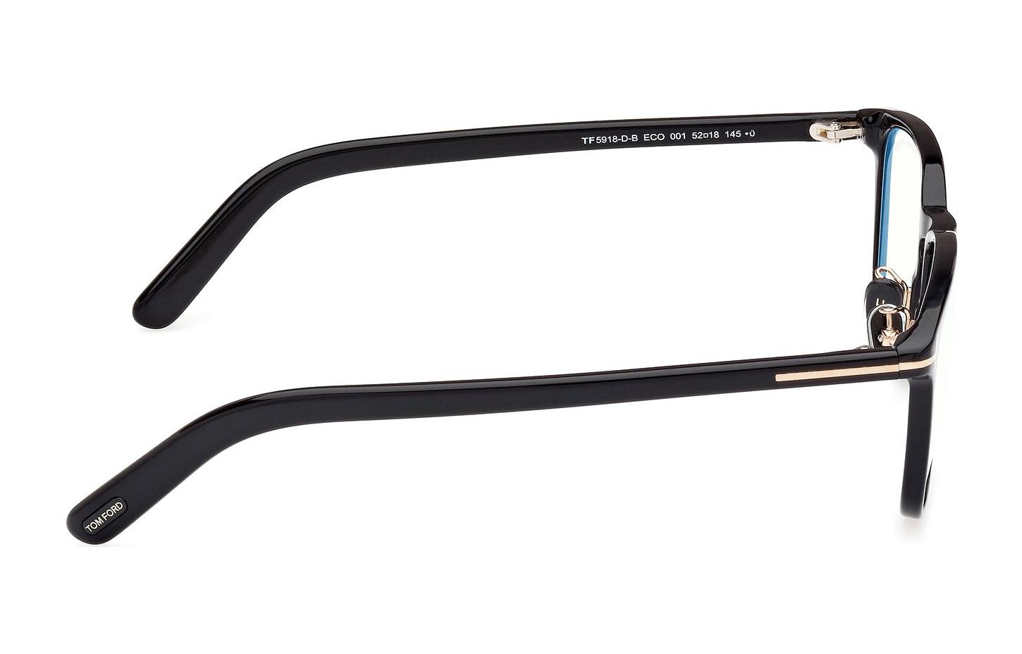 Cheap Tom Ford TF Kacamata Optical Persegi Hitam Unisex Gaya Pasangan Logo Solid FT5918-D-B 001